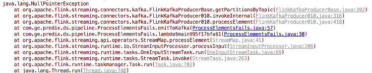 Stack trace - Null Pointer Exception